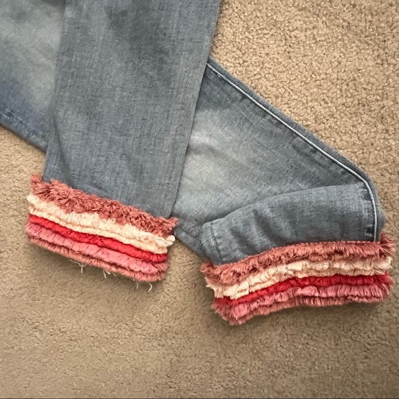 DRIFTWOOD Colette Pretty in Fringe Skinny Straight Cropped Blue Jeans - Picture 7 of 8